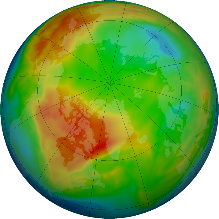Arctic ozone map for 28 January 2011